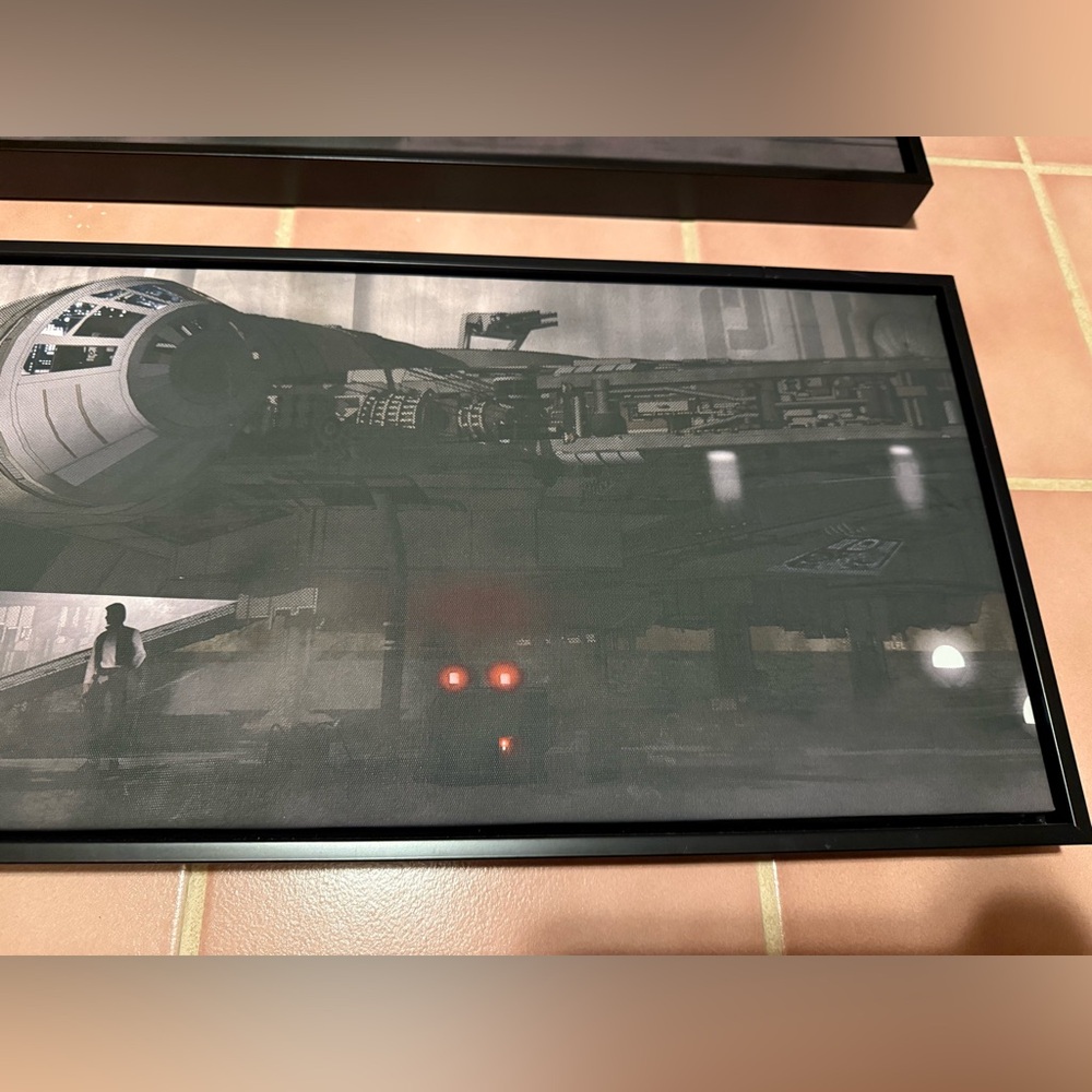 Star Wars Millennium Falcon art wall canvass 25.5x9.5